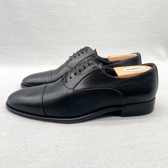 Bruno Magli Mens‎ 8.5 M Maico Cap Toe Oxfords Black Leather Dress Shoes Lace Up main image 9